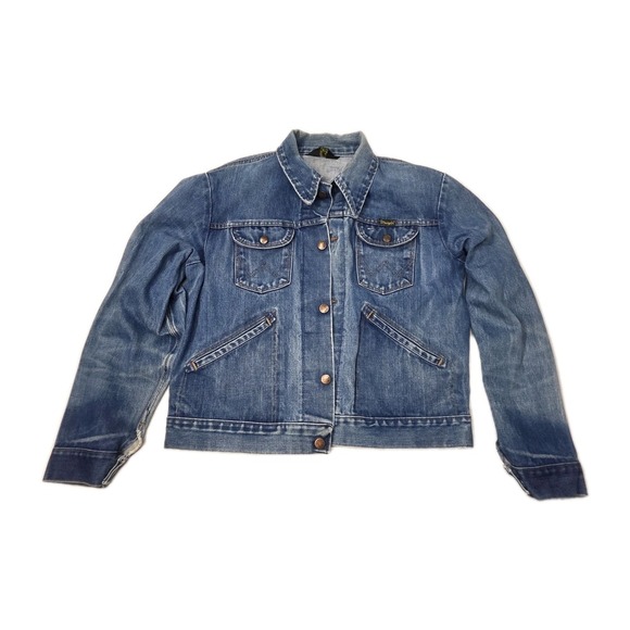 Wrangler Jackets & Blazers - Vintage Wrangler Blue Jean Denim Womens Jacket Beautiful Fade/Wash